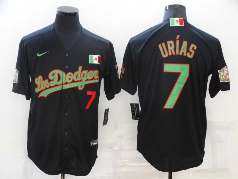 Dodgers 7 Julio Urias Black Mexico Cool Base Jersey,We sell and wholesale Dodgers 7 Julio Urias Black Mexico Cool Base Jersey on line form chian!